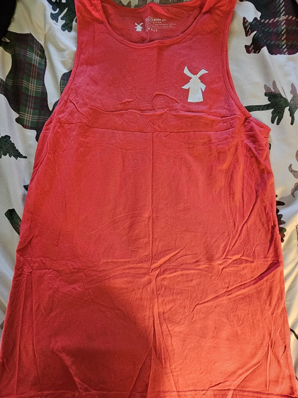 Dutch Bros Coral Red Logo Tank Top